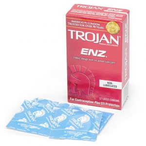 Trojan ENZ Non-Lubricated Latex Condoms (12 Count) - Sex Toys
