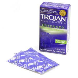 Trojan Extended Pleasure Condoms (12 Count) - Sex Toys
