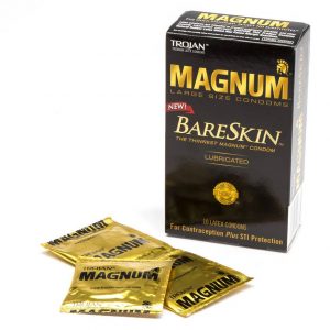 Trojan Magnum Large BareSkin Extra Thin Condoms (10 Count) - Sex Toys