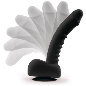 UPRIZE Remote Control Black Erecting Realistic Dildo Vibrator 8 Inch - Sex Toys