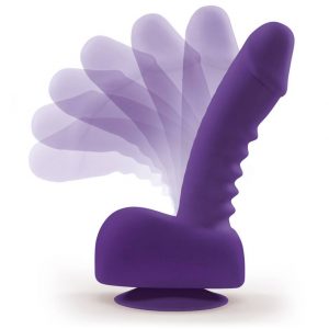 UPRIZE Remote Control Purple Erecting Realistic Dildo Vibrator 6 Inch - Sex Toys