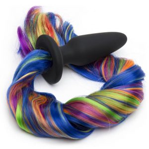 Unicorn Silicone Rainbow Tail Butt Plug - Sex Toys