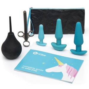 b-Vibe Rechargeable Anal Training and Education Butt Plug Set (5 Piece) - Sex Toys